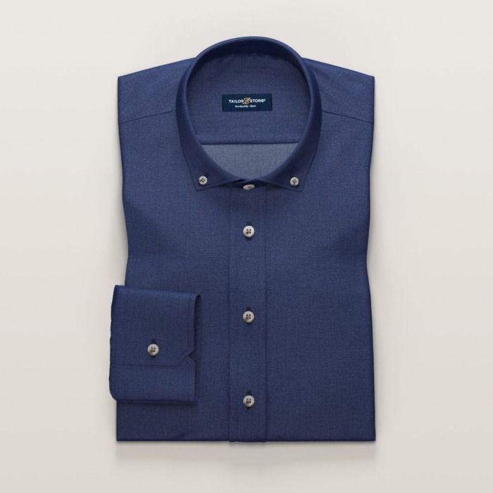 Dark blue dress shirt for men