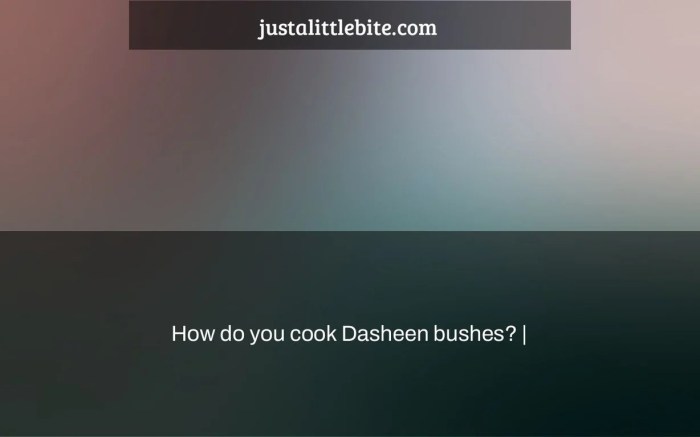 How to cook dasheen bush trini style