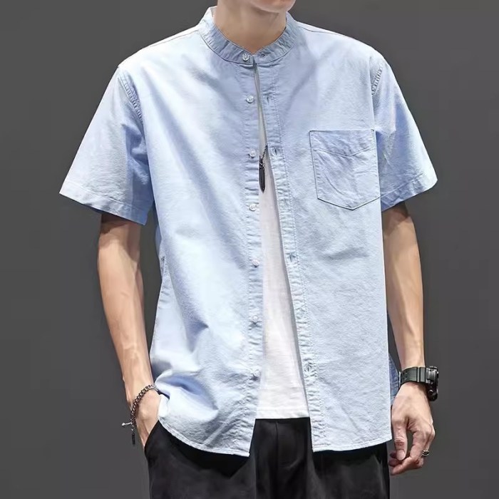 Men's short sleeve summer dress shirts