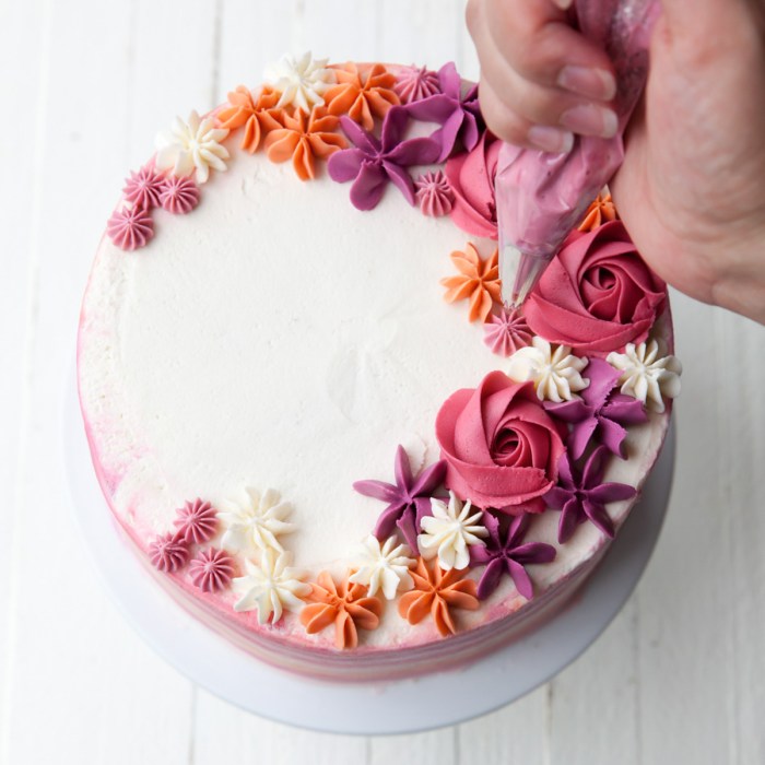 How to make butter icing decoration on cake