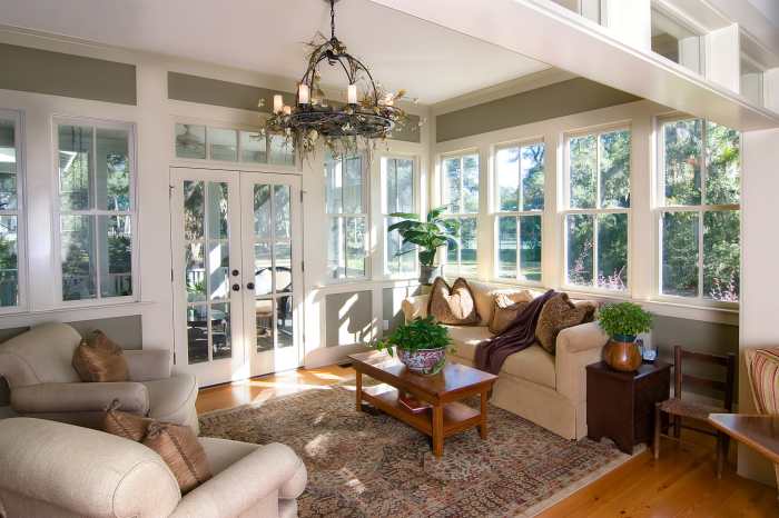 How to decorate a semi round sun room