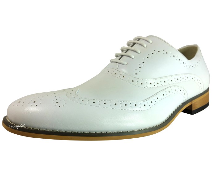 Mens white oxford dress shoes