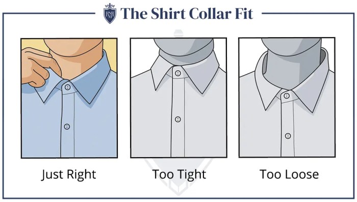 Men's dress shirt neck size chart