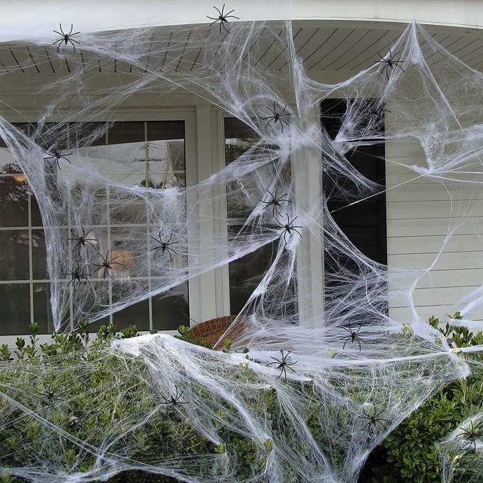 How to make spider webs for halloween decoration