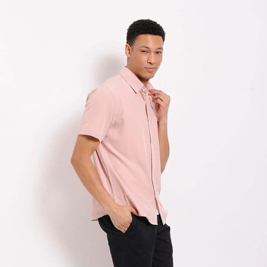 Men's light pink dress shirt