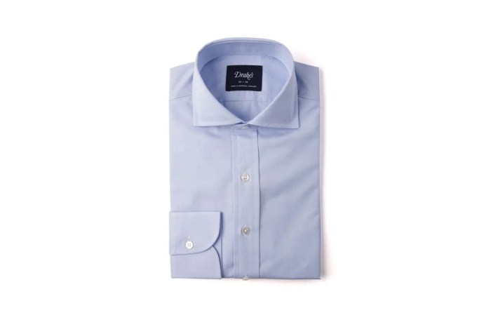 Dark blue dress shirt for men