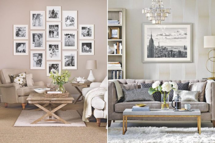 Benjamin paint sofas warm whites livingroom couches transitional theunstitchd sconces decorators crushing visualhunt elegant via mirrored antiqued pillows