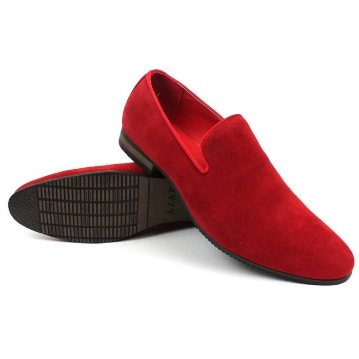 Pull-on / slip-on red dress shoes mens